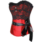 Damen Vintage Floral Mesh Satin Overbust Korsetts