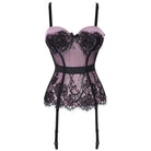 Damen Vintage Gothic Blumenspitze Overbust Korsetts