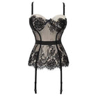Damen Vintage Gothic Blumenspitze Overbust Korsetts