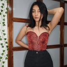 Женские винтажные жаккардовые корсеты Kobine с готически-цветочным принтом