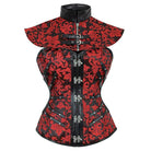 Damen Vintage Jacquard Kragen mit Overbust Korsetts