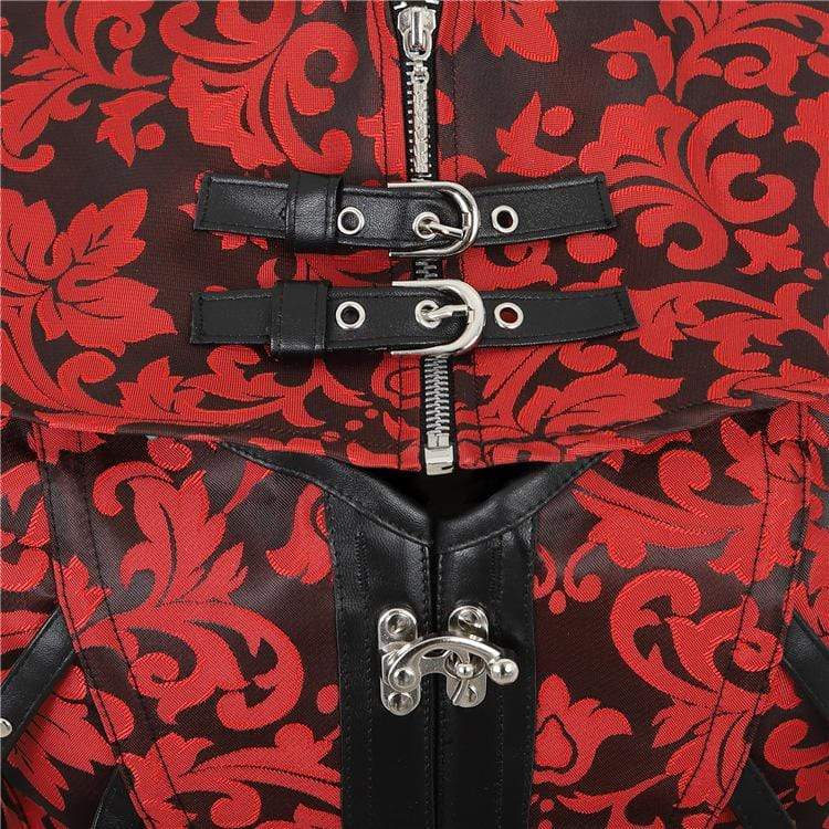 Women's Vintage Jacquard Collar With Overbust Corsets