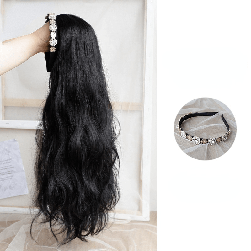 Kobine Women's Water Wave Long Synthetics Hair Wig