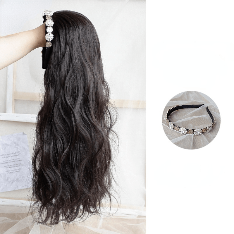 Kobine Women's Water Wave Long Synthetics Hair Wig