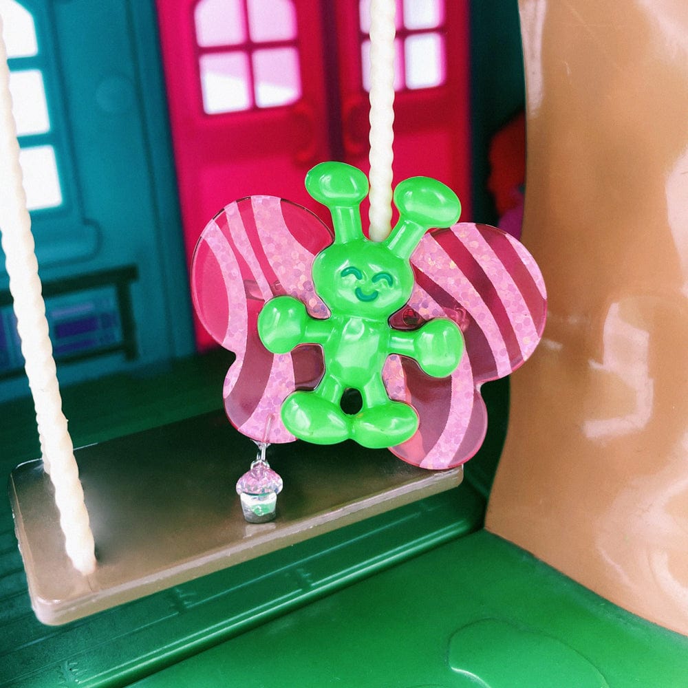 Pink Kawaii Women's Butterfly Bead Brooches