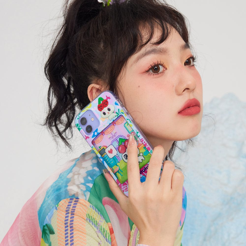 Pink Kawaii Women's Cartoon Printed Phone Case