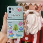 Rosa Kawaii Damen Cartoon Bedruckte Kühlschrank-Handyhülle