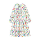 Pink Kawaii Women's Chromatic Diamond Printed Ruffled Dress