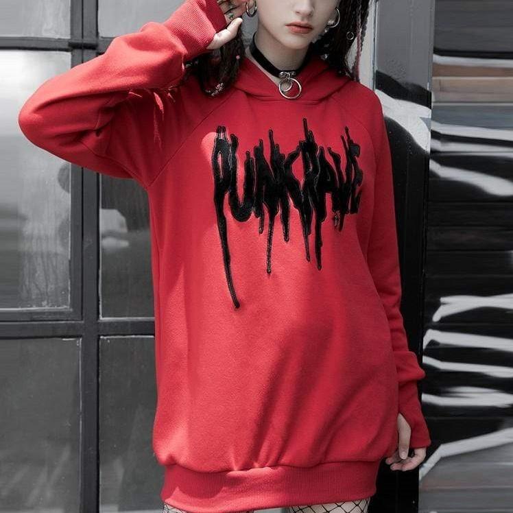 Women's Grunge Autumn Letters Casual Hoodies