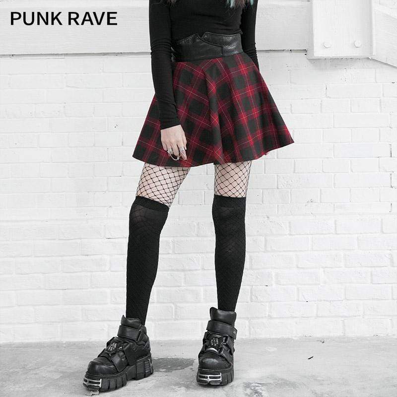 Women's Grunge Punk Rave Printed A-line Tee Dresses With Irregular Chiffon  Skirts – Punk Design