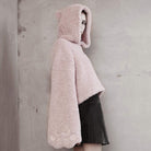 Sherpa-Hoodies mit Grunge-Flare-Ärmeln für Damen