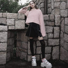 Sherpa-Hoodies mit Grunge-Flare-Ärmeln für Damen