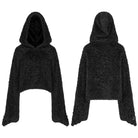 Sherpa-Hoodies mit Grunge-Flare-Ärmeln für Damen