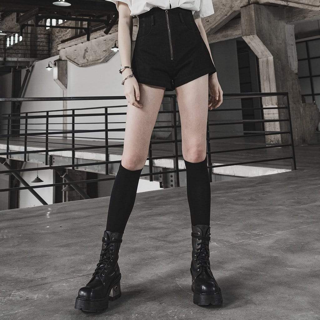 https://punkdesign.shop/cdn/shop/products/pr-a-women-s-grunge-high-waisted-front-zip-black-shorts-with-belt-28233865789555.jpg?v=1638244343