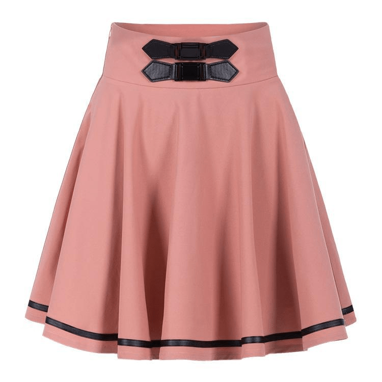 Women's Grunge Solid High-Waisted A-line Skirts