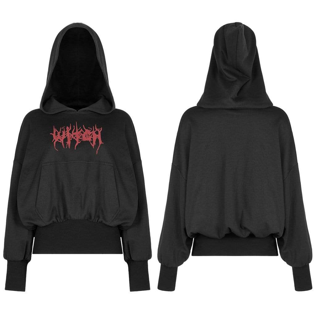 Women's Punk Gothic Printed Witch Hoodies