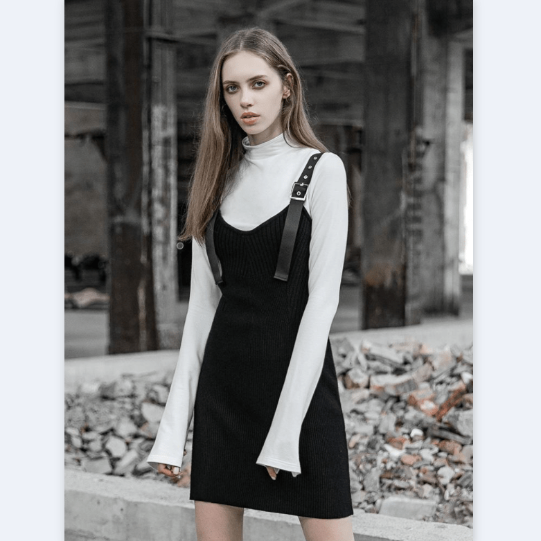Women's Slim-Fitted Knitted Slip Dress