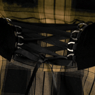 Vestidos ajustados de cuadros escoceses de encaje ceñido a la cintura para mujer