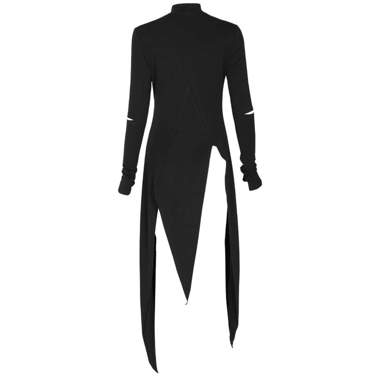 Women's Gothic Stand Collar Cutout Irregular Ham Dresses