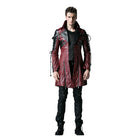 Men's Punk Studded Faux Leather Zipper Jacket Red