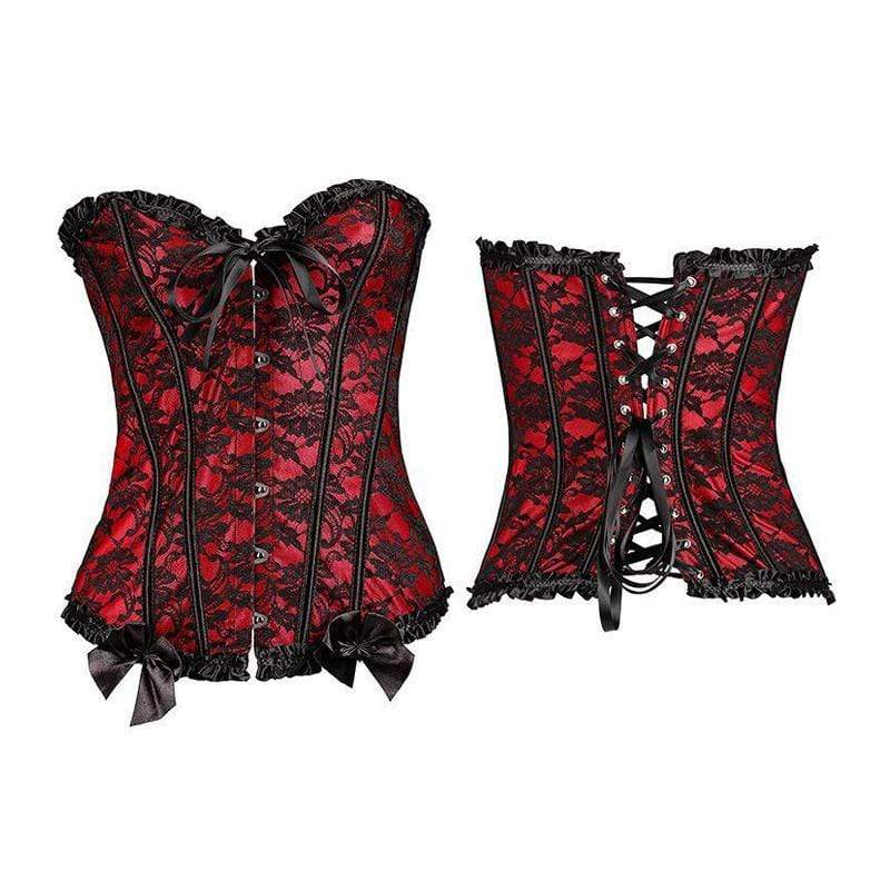 Imilan Women Corset Bustiers Top Plus Size With G String