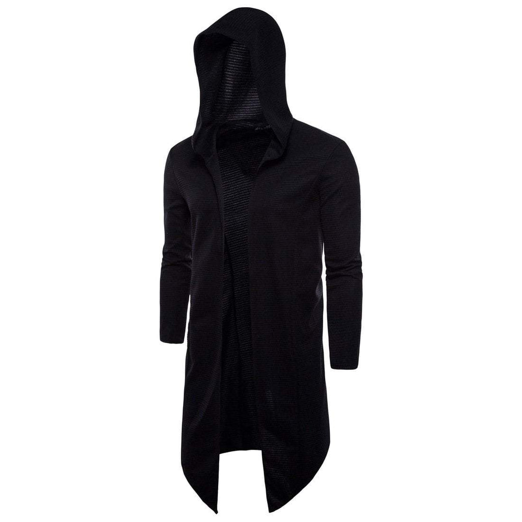 Men's Fashion Cloak Midi Hooded Jacket