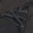 Pantalones negros góticos con cordones y cremallera lateral para hombre