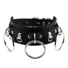 Women's Punk Three O-ring Black Choker