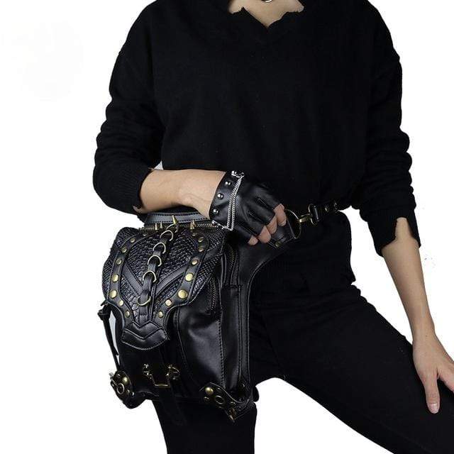Women's Classic Leather Hip Bag Black