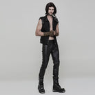 Men's Steampunk Belt Buckle Rivet Gloves Coffee