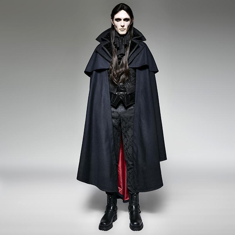 Men's Gothic Style Vampire Cape Overcoat