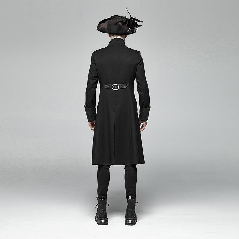 Men's Goth Military Overcoat