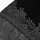 Men's Goth Victorian Front Zipper Floral Velvet Long Jacket