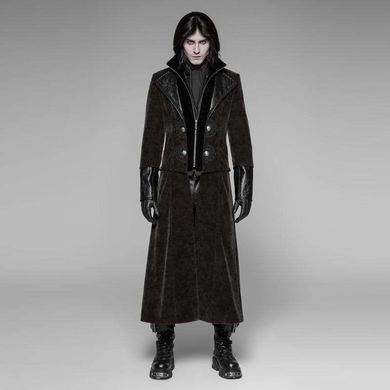 Men's Goth Vintage Corduroy Greatcoat – Punk Design