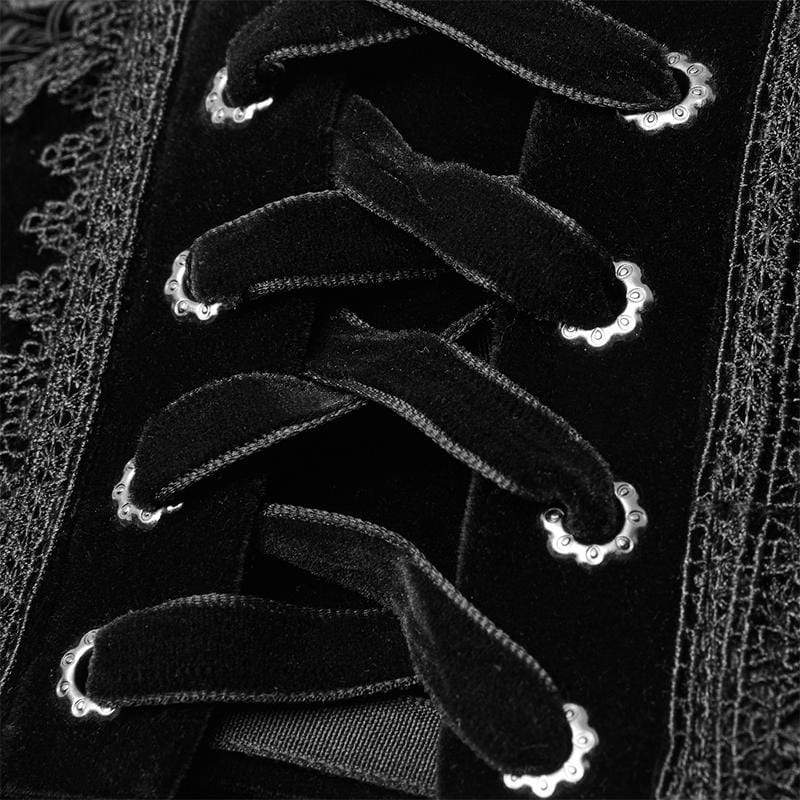 Men's Gothic Adjustable Tie Rope Velet Belts