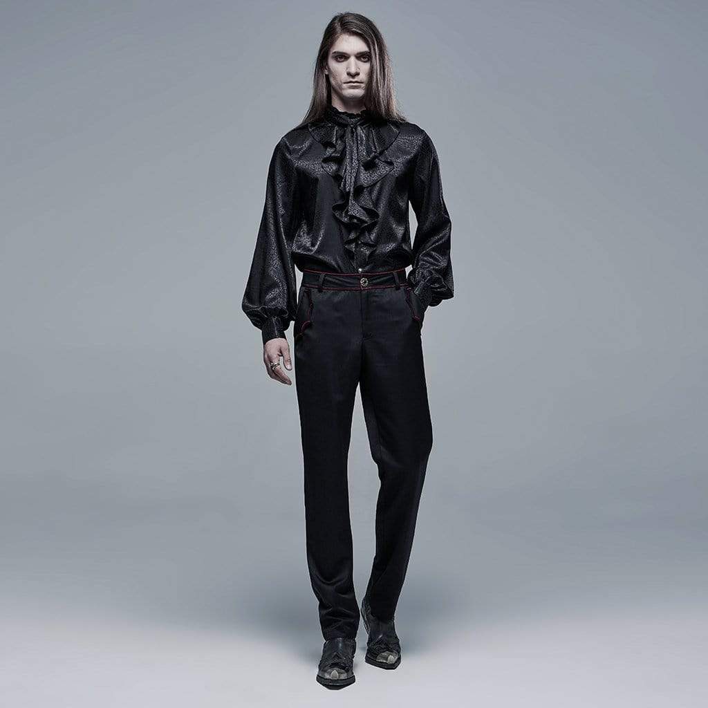 Men's Gothic Bat Packet Black Suit Pants