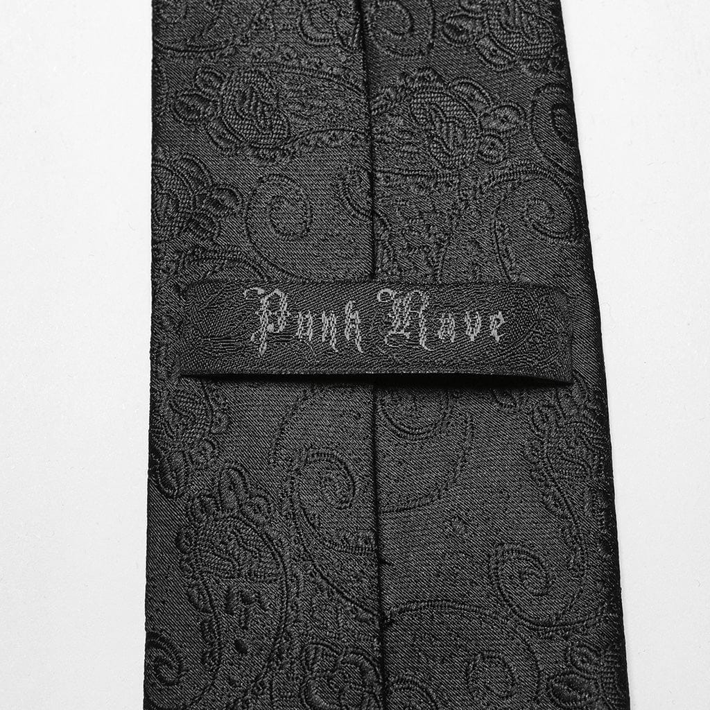 PUNK RAVE Men's Gothic Cross Beaded Tie
