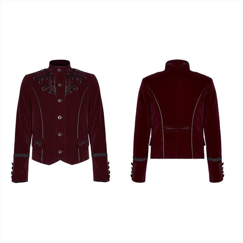 Men's Gothic Embroidered Single-breasted Jackets
