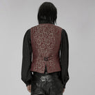 PUNK RAVE Men's Gothic Floral Printed Split Vest