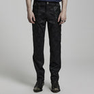 PUNK RAVE Men's Gothic Jacquard Lace Pants