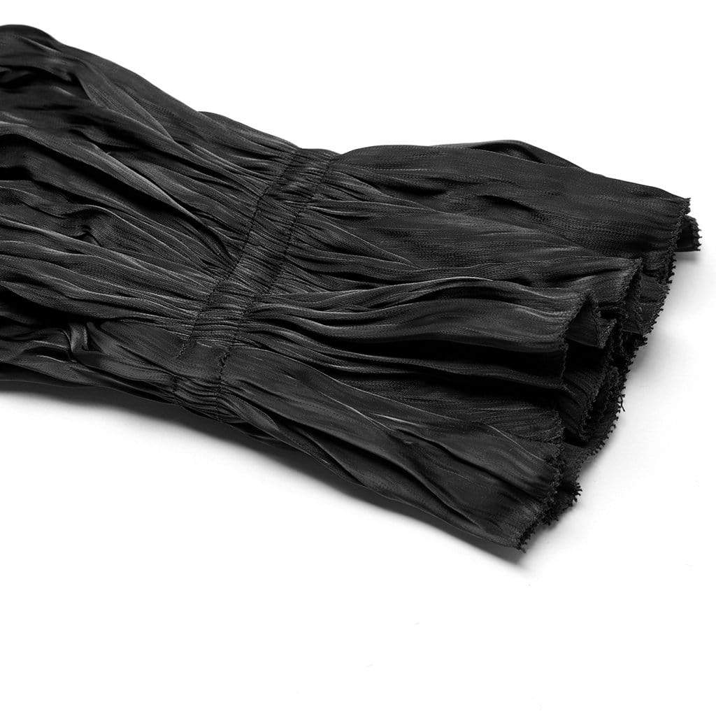 Men's Gothic Long Sleeved Feather Drape Shirts