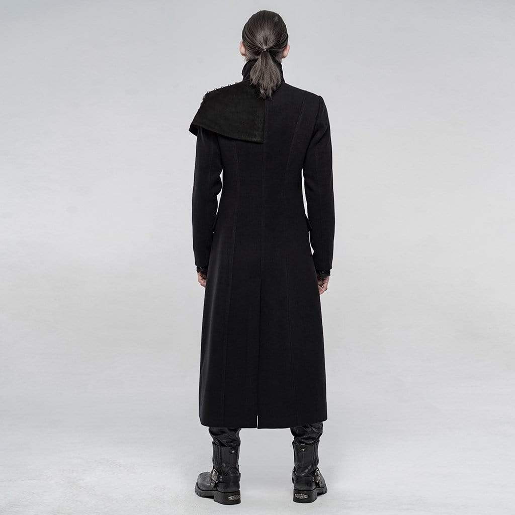 Men's Gothic Military Style Woolen Overcoat