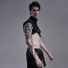 Arneses de hombro con barra gótica para hombre con remaches y cadenas