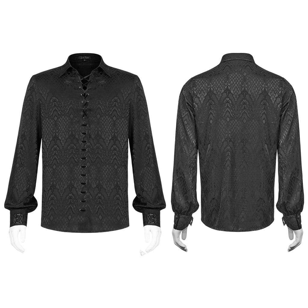 Men's Gothic Snakeskin Strappy Shirts