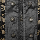 PUNK RAVE Men's Gothic Stand Collar Embossed Vest
