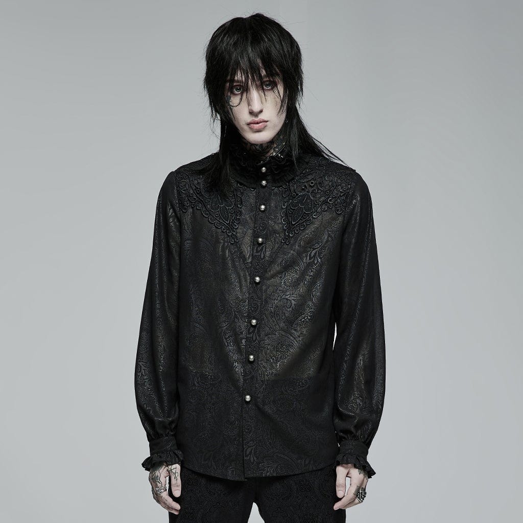Camisa hombre cuadros negros y grises - Gothic-Zone
