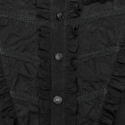 PUNK RAVE Men's Gothic Stand Colllar Ruffled Shirt