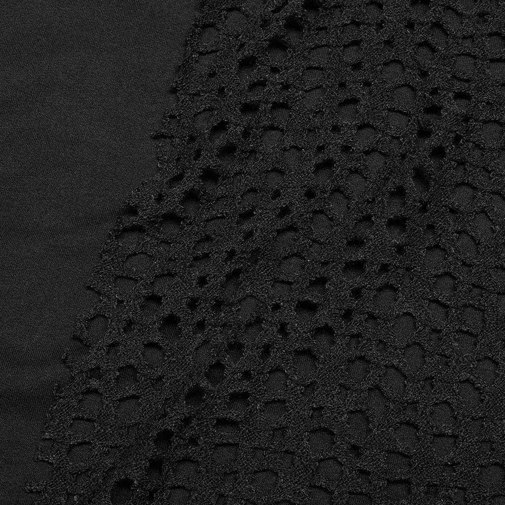 PUNK RAVE Men's Gothic Turn-down Collar Mesh Splice Irregular Vest