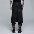Punk Rave Men's Gothic Unedged Buckle Splice Kilt