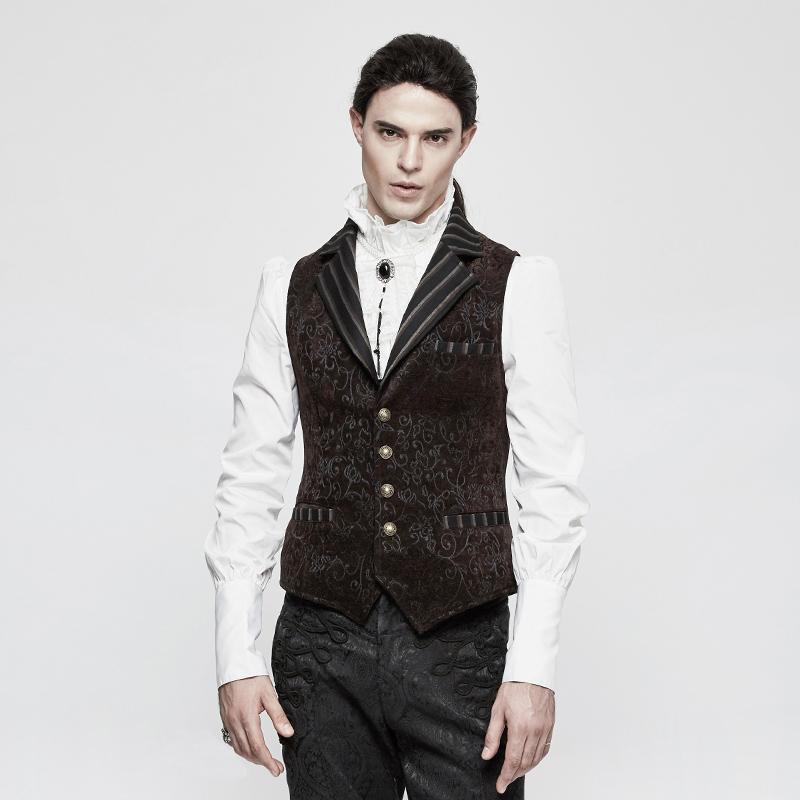 Men's Gothic Vintage Jacquard Waistcoat